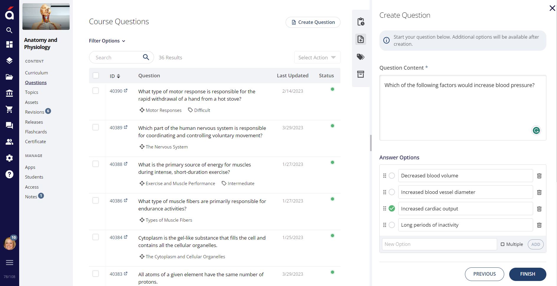 screenshot of Acadio LMS